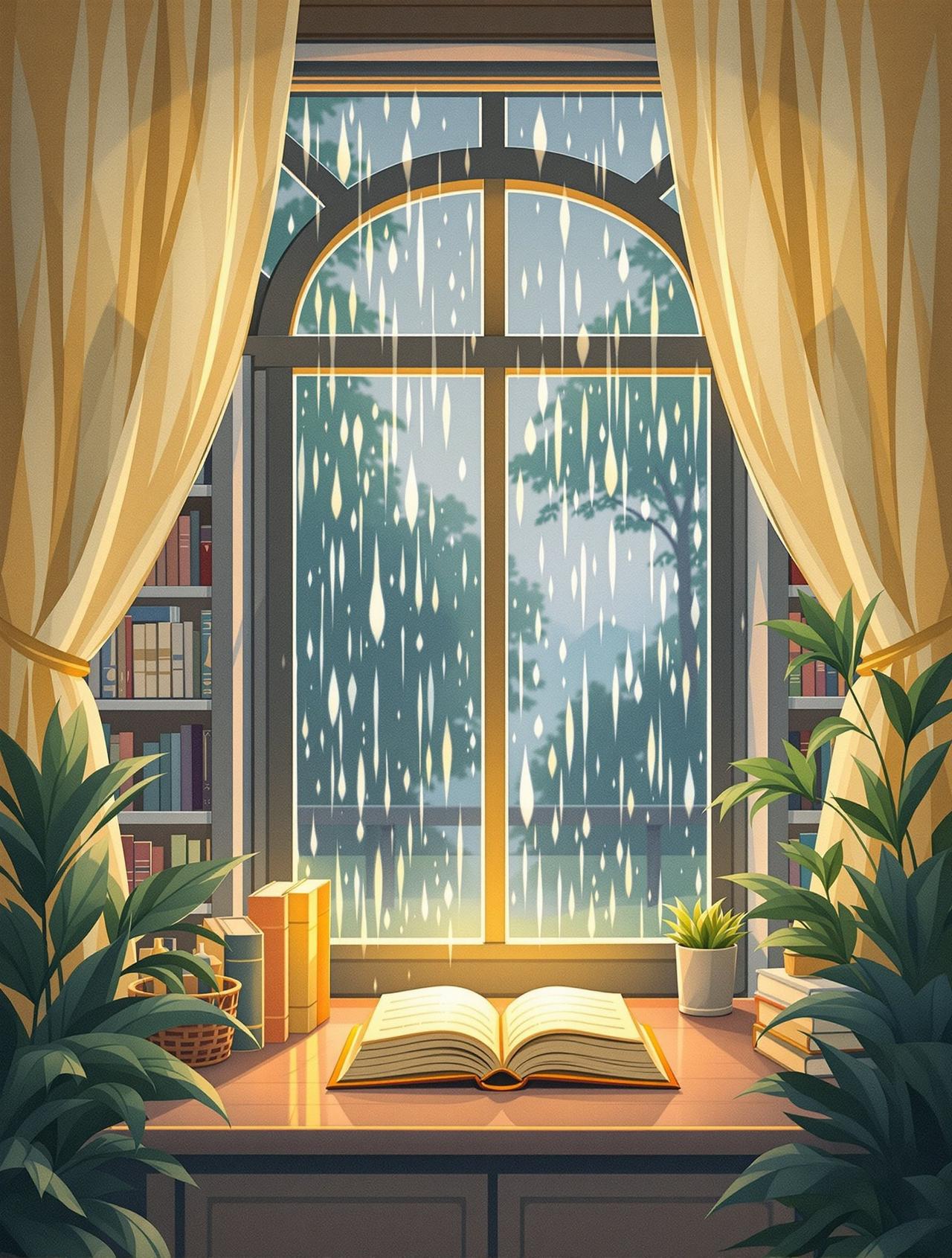 雨天的图书馆 - 蕃茄短剧新番