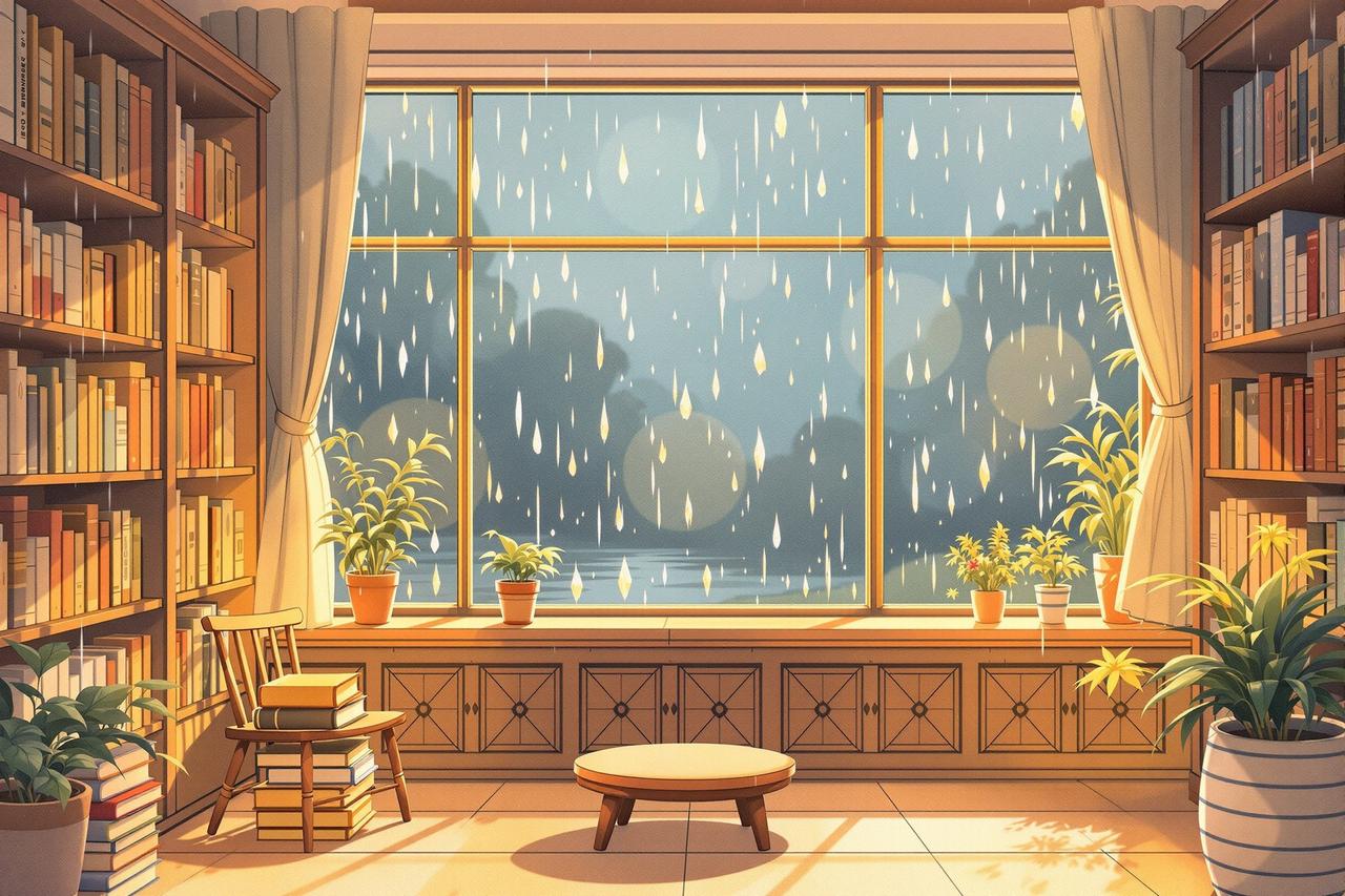 雨天的图书馆 - 蕃茄短剧作品